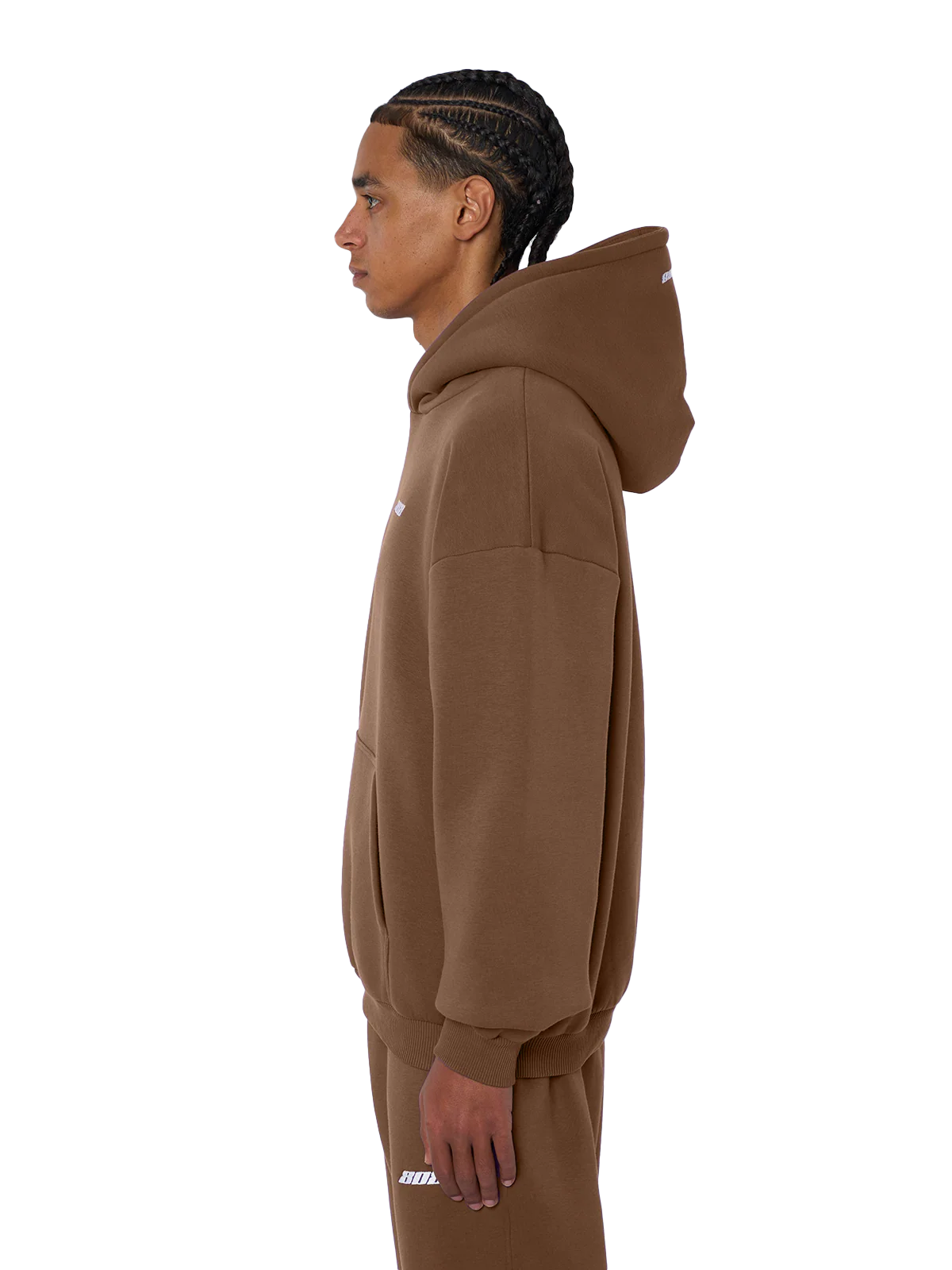 Basic Hoodie Brown - Image 4