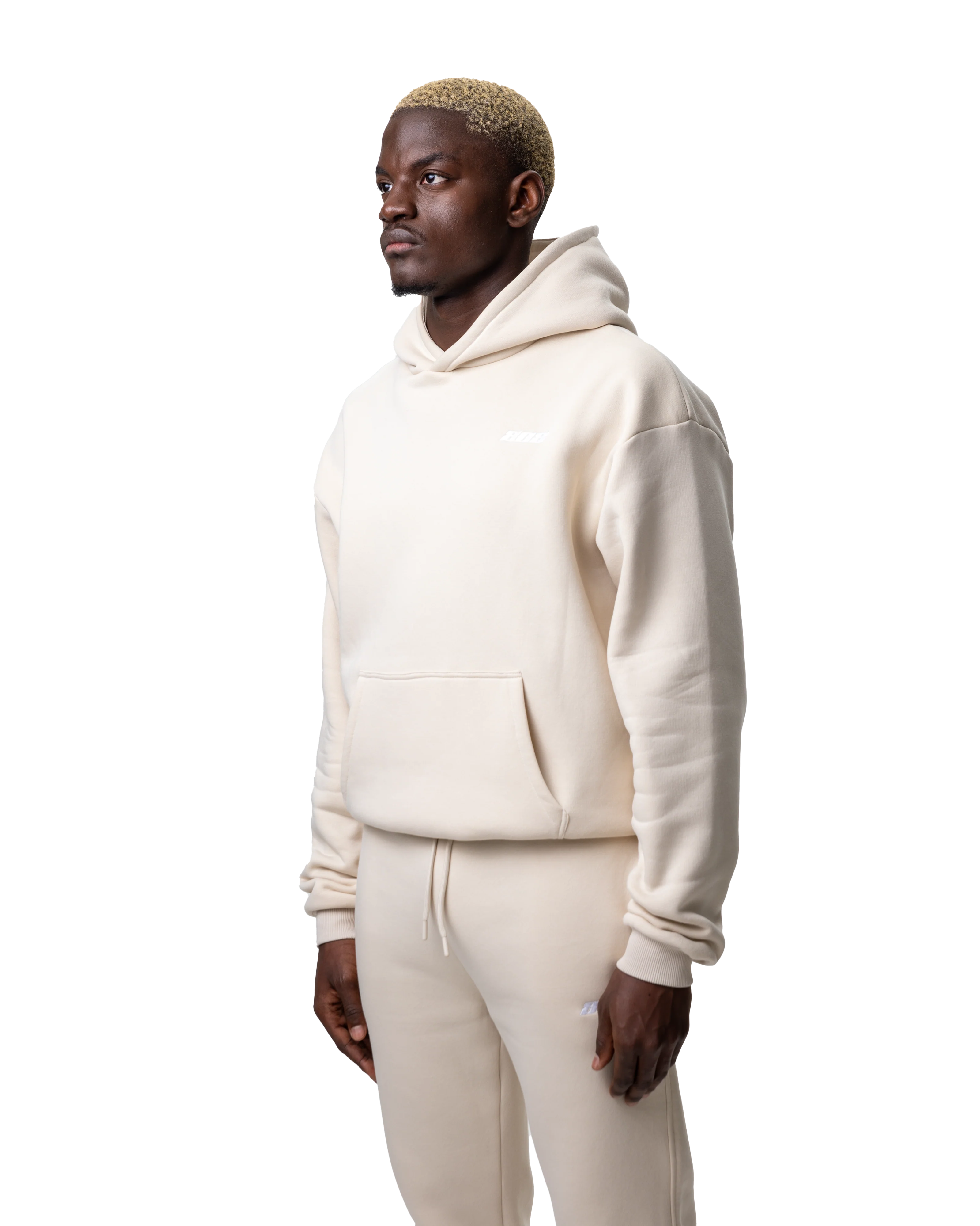Basic Hoodie Cream White - Image 3