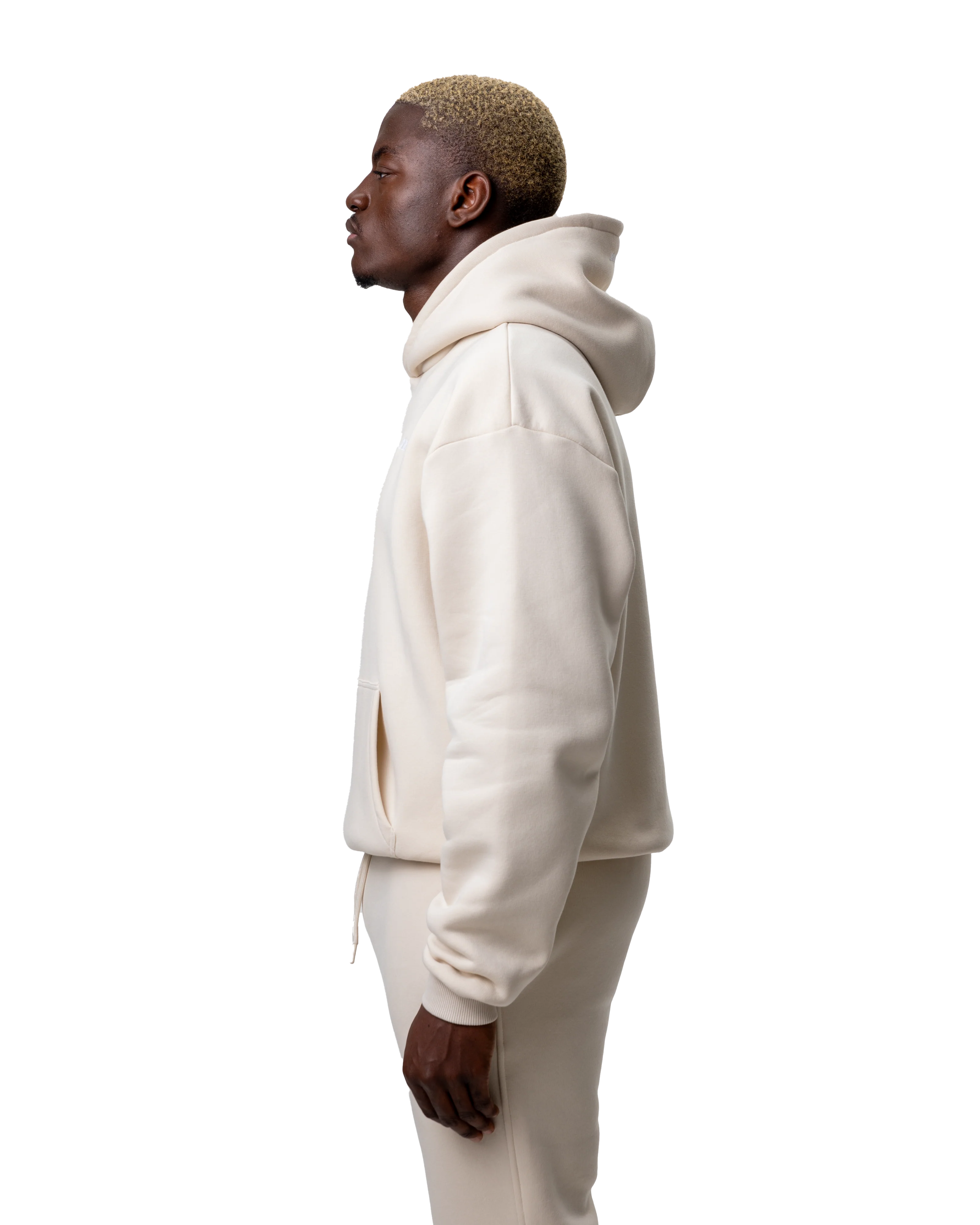 Basic Hoodie Cream White - Image 4