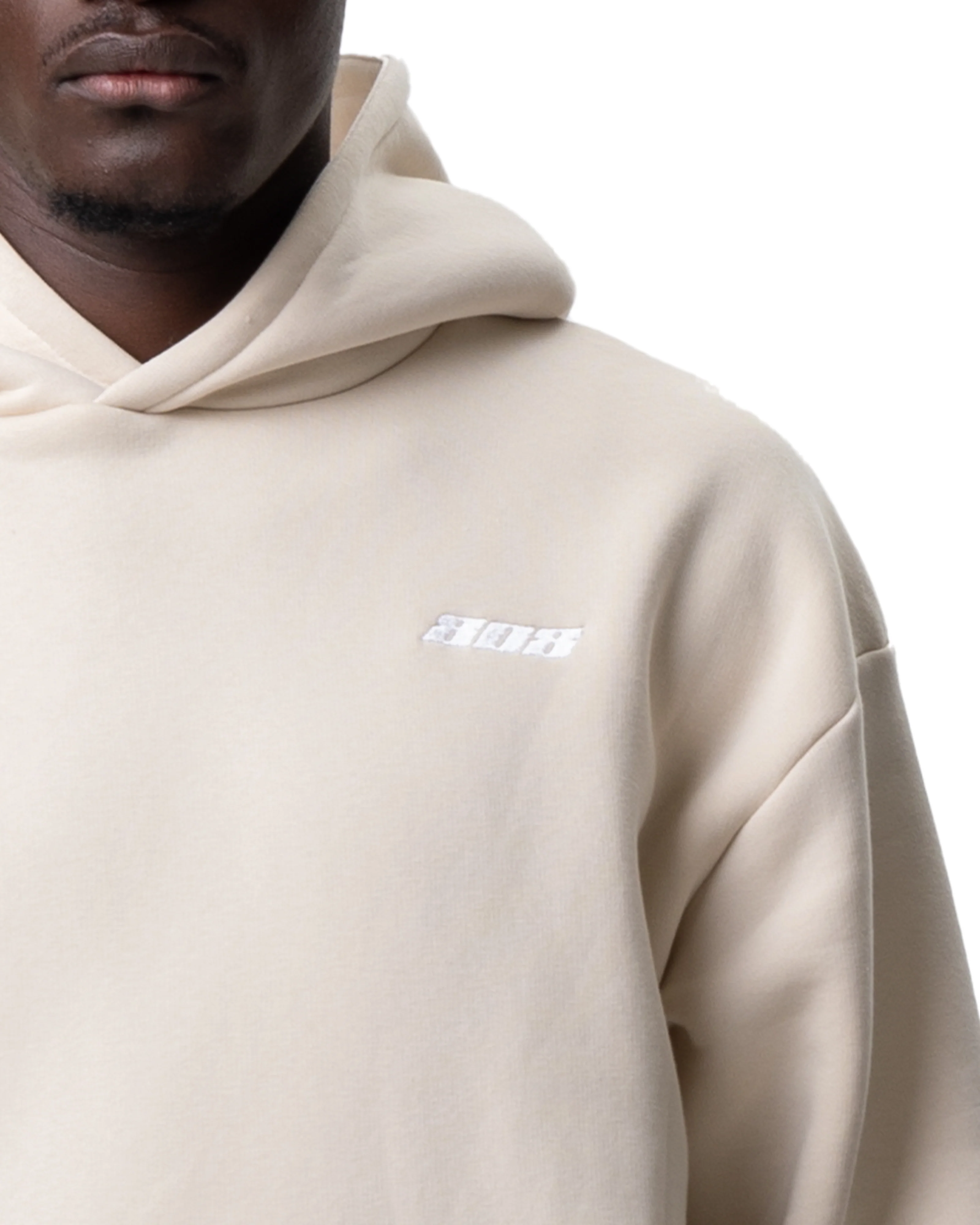 Basic Hoodie Cream White - Image 6