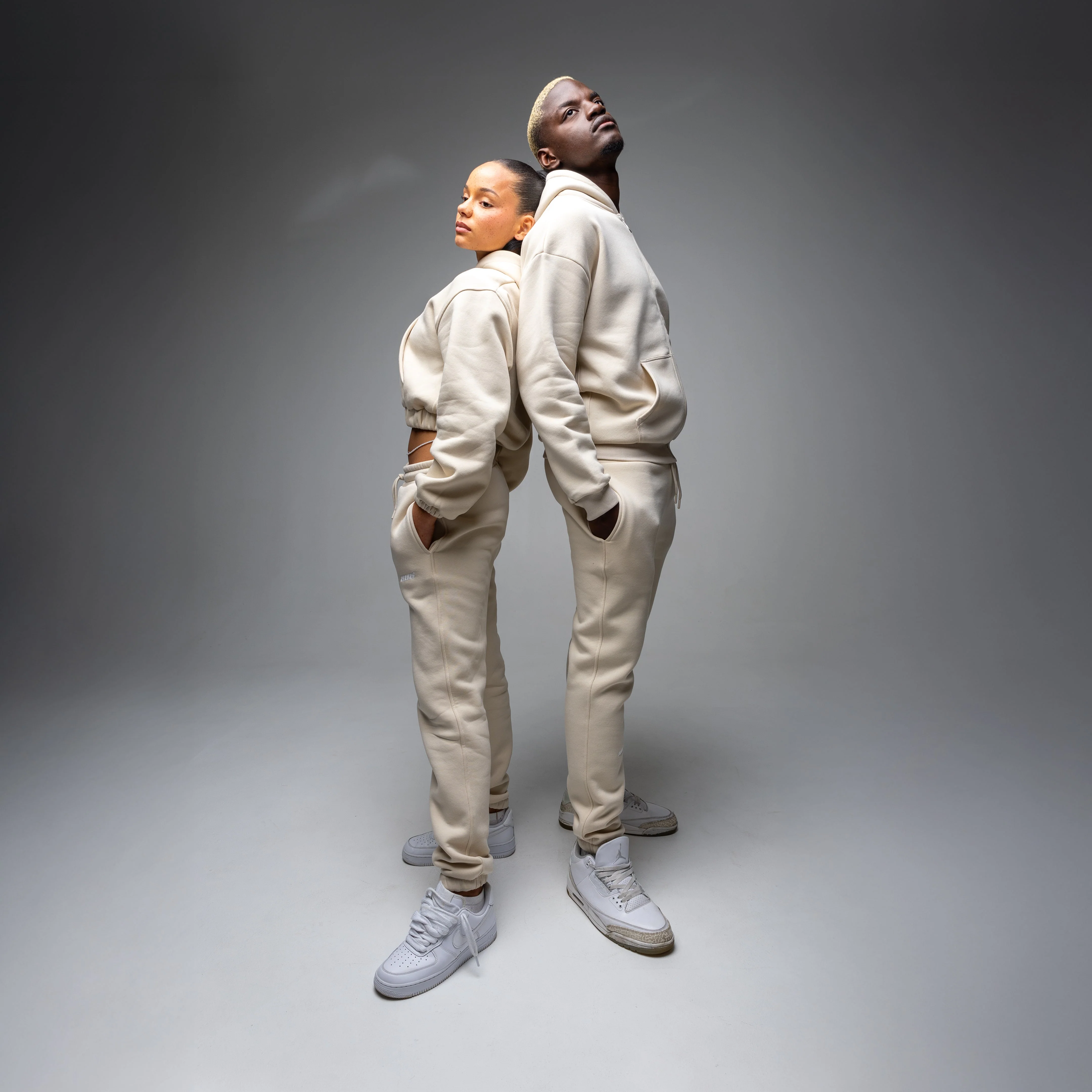 Basic Hoodie Cream White - Image 7