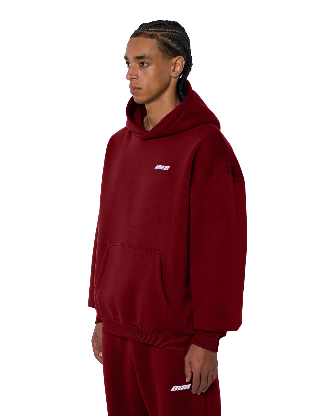 Basic Hoodie Wine Red - Image 3