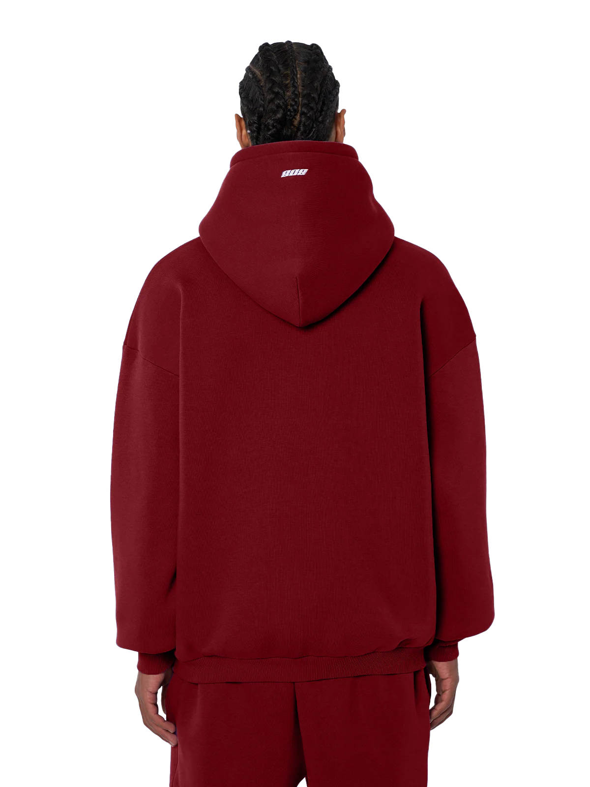 Basic Hoodie Wine Red - Image 5