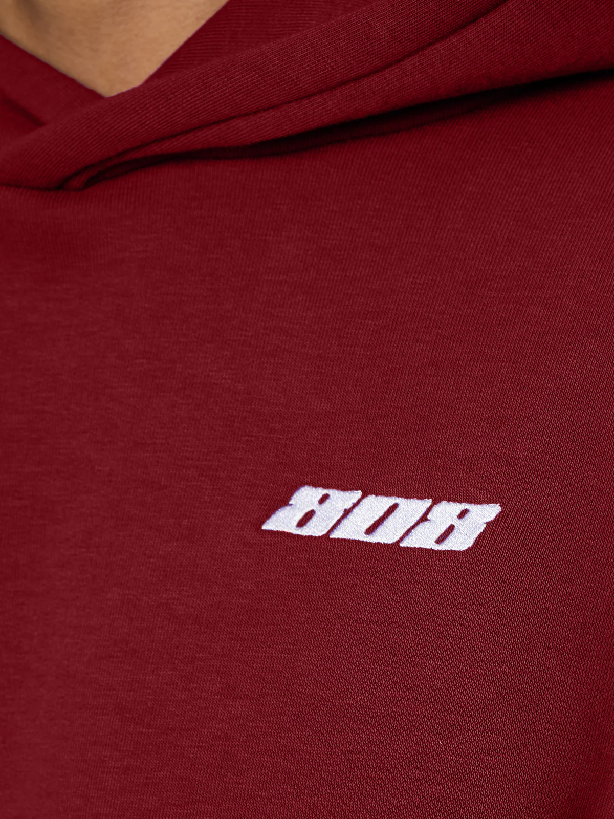 Basic Hoodie Wine Red - Image 6